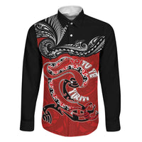 Personalised Aotearoa Toitu Te Tiriti Family Matching Off Shoulder Maxi Dress and Hawaiian Shirt Taniwha Tribal Motifs