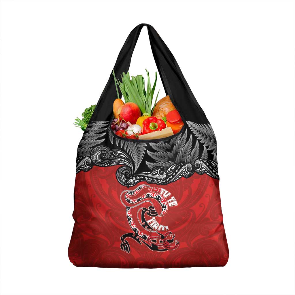 Aotearoa Toitu Te Tiriti Grocery Bag Taniwha Tribal Motifs LT03 1-pack One Size Multicolor - Polynesian Pride