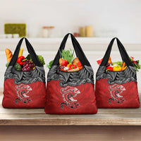 Aotearoa Toitu Te Tiriti Grocery Bag Taniwha Tribal Motifs LT03 3-pack One Size Multicolor - Polynesian Pride