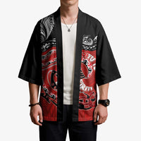 Personalised Aotearoa Toitu Te Tiriti Kimono Taniwha Tribal Motifs