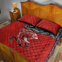 Aotearoa Toitu Te Tiriti Quilt Bed Set Taniwha Tribal Motifs