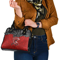 Aotearoa Toitu Te Tiriti Shoulder Handbag Taniwha Tribal Motifs