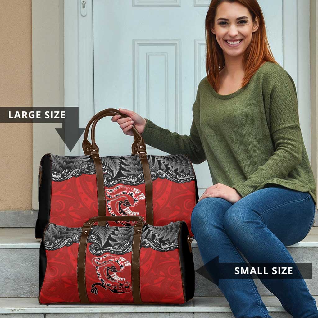 Aotearoa Toitu Te Tiriti Travel Bag Taniwha Tribal Motifs