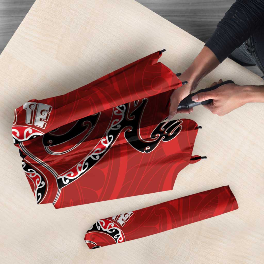 Aotearoa Toitu Te Tiriti Umbrella Taniwha Tribal Motifs