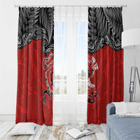 Aotearoa Toitu Te Tiriti Window Curtain Taniwha Tribal Motifs
