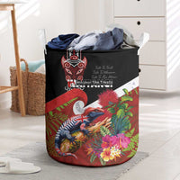 Aotearoa Toitu Te Tiriti Laundry Basket Waitangi-Honour The Treaty NZ Tuatara and Plants