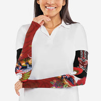 Aotearoa Toitu Te Tiriti Arm Sleeves Waitangi-Honour The Treaty NZ Tuatara and Plants