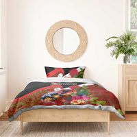 Aotearoa Toitu Te Tiriti Bedding Set Waitangi-Honour The Treaty NZ Tuatara and Plants