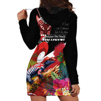 Aotearoa Toitu Te Tiriti Hoodie Dress Waitangi-Honour The Treaty NZ Tuatara and Plants