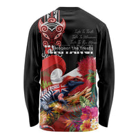 Aotearoa Toitu Te Tiriti Long Sleeve Shirt Waitangi-Honour The Treaty NZ Tuatara and Plants
