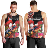 Aotearoa Toitu Te Tiriti Men Tank Top Waitangi-Honour The Treaty NZ Tuatara and Plants