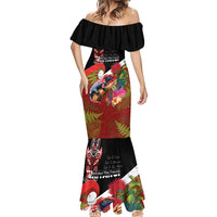 Aotearoa Toitu Te Tiriti Mermaid Dress Waitangi-Honour The Treaty NZ Tuatara and Plants