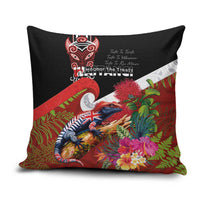 Aotearoa Toitu Te Tiriti Pillow Cover Waitangi-Honour The Treaty NZ Tuatara and Plants