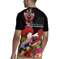 Aotearoa Toitu Te Tiriti Rugby Jersey Waitangi-Honour The Treaty NZ Tuatara and Plants