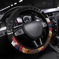 Aotearoa Toitu Te Tiriti Steering Wheel Cover Waitangi-Honour The Treaty NZ Tuatara and Plants