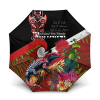 Aotearoa Toitu Te Tiriti Umbrella Waitangi-Honour The Treaty NZ Tuatara and Plants