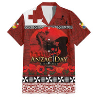 Tonga ANZAC Day Family Matching Tank Maxi Dress and Hawaiian Shirt Gallipoli Lest We Forget Ngatu Art Tribal