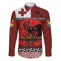 Tonga ANZAC Day Family Matching Tank Maxi Dress and Hawaiian Shirt Gallipoli Lest We Forget Ngatu Art Tribal