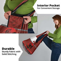 Tonga ANZAC Day Grocery Bag Gallipoli Lest We Forget Ngatu Art Tribal