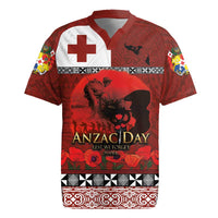Tonga ANZAC Day Rugby Jersey Gallipoli Lest We Forget Ngatu Art Tribal