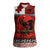 Tonga ANZAC Day Women Sleeveless Polo Shirt Gallipoli Lest We Forget Ngatu Art Tribal
