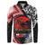 Tonga and New Zealand ANZAC Day Button Sweatshirt Gallipoli Lest We Forget Ngatu Art Tribal and Maori Tattoo with Fern LT03