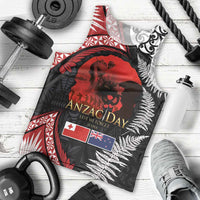 Tonga and New Zealand ANZAC Day Men Tank Top Gallipoli Lest We Forget Ngatu Art Tribal and Maori Tattoo with Fern LT03