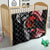 Tonga and New Zealand ANZAC Day Quilt Gallipoli Lest We Forget Ngatu Art Tribal and Maori Tattoo with Fern LT03