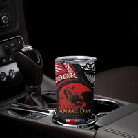 Tonga and New Zealand ANZAC Day Tumbler Cup Gallipoli Lest We Forget-Ngatu Art Tribal and Maori Tattoo with Fern