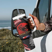 Tonga and New Zealand ANZAC Day Tumbler With Handle Gallipoli Lest We Forget-Ngatu Art Tribal and Maori Tattoo with Fern