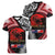Tonga and New Zealand ANZAC Day Women V-Neck T-Shirt Gallipoli Lest We Forget Ngatu Art Tribal and Maori Tattoo with Fern LT03