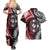 Tonga and New Zealand Together Couples Matching Summer Maxi Dress and Hawaiian Shirt Ngatu Art Tribal Maori Tattoo and Silver Fern