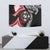 Tonga and New Zealand Together Tapestry Ngatu Art Tribal Maori Tattoo and Silver Fern