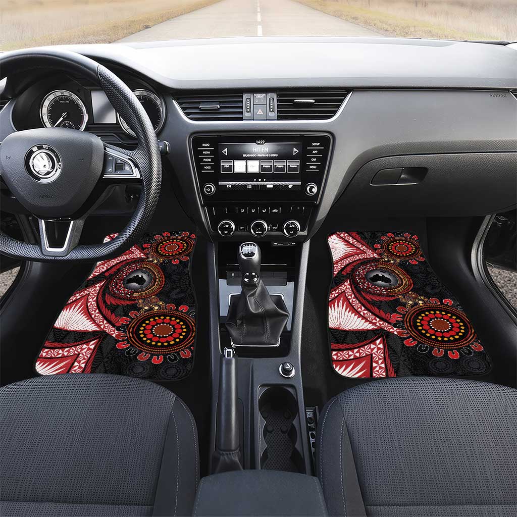 Tonga and Australia Together Car Mats Ngatu Art Tribal Aboriginal Tattoo Pattern