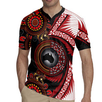 Tonga and Australia Together Rugby Jersey Ngatu Art Tribal Aboriginal Tattoo Pattern