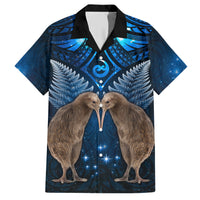 New Zealand Maori Matariki Family Matching Short Sleeve Bodycon Dress and Hawaiian Shirt Hongi Kiwi Bird and Silver Fern LT03