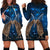 New Zealand Maori Matariki Hoodie Dress Hongi Kiwi Bird and Silver Fern LT03