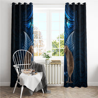 New Zealand Maori Matariki Window Curtain Hongi Kiwi Bird and Silver Fern LT03