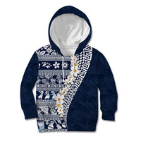 Hawaii Plumeria Tribal Vintage Kid Hoodie Special Blue