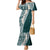 Hawaii Plumeria Tribal Vintage Family Matching Mermaid Dress and Hawaiian Shirt Special Turquoise