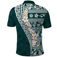 Hawaii Plumeria Tribal Vintage Polo Shirt Special Turquoise
