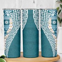 Hawaii Plumeria Tribal Vintage Skinny Tumbler Special Turquoise
