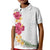 Hawaiian Plumeria and Hibiscus Kid Polo Shirt White Mode