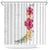 Hawaiian Plumeria and Hibiscus Shower Curtain White Mode