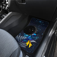 New Zealand Tui Bird Matariki Car Mats Galaxy Fern With Maori Pattern LT03 - Polynesian Pride