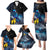 New Zealand Tui Bird Matariki Family Matching Puletasi and Hawaiian Shirt Galaxy Fern With Maori Pattern