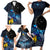 New Zealand Tui Bird Matariki Family Matching Short Sleeve Bodycon Dress and Hawaiian Shirt Galaxy Fern With Maori Pattern