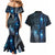 New Zealand Matariki Couples Matching Mermaid Dress and Hawaiian Shirt The Tribal Maori Face and Silver Fern