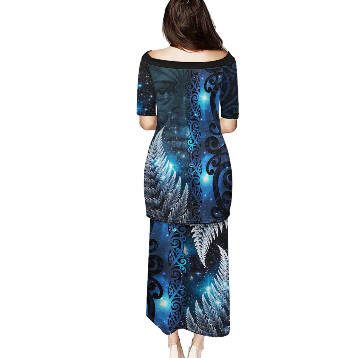 New Zealand Matariki Puletasi The Tribal Maori Face and Silver Fern