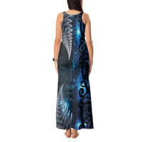 New Zealand Matariki Tank Maxi Dress The Tribal Maori Face and Silver Fern